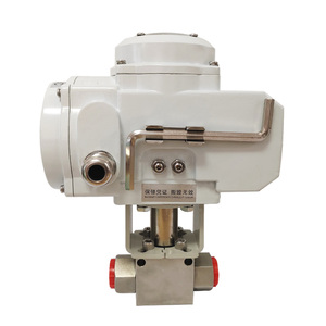 DC24V DC12V haute pression électrique motorisé NPT BSP filetage forgé robinet à boisseau sphérique pour canalisations de vapeur chaudières azote - Product Image 2