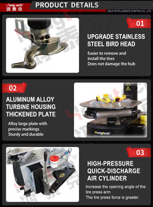 Desmontadora de Neumáticos <span class=keywords><strong>para</strong></span> Camiones Hongtech 620B, Totalmente Automática, 220V, con Cargador Neumático Auxiliar de Vacío, Garantía de 18 Meses - Product Image 4