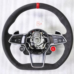 Accesorios Personalizados para Automóviles, Volante Negro Brillante para <span class=keywords><strong>Audi</strong></span> A6 A7 A8 S6 S7 S8 C8 2018 2019 2020 2021 2022 <span class=keywords><strong>2023</strong></span> - Product Image 5