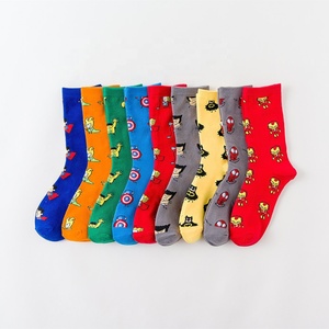 Wholesale High Quality Crew Casual Cotton Anti-Slip Anti-Bacterial Superhero Funny Character Novelty <strong>Marvel</strong> Comic <strong>Socks</strong> - Product Image 1