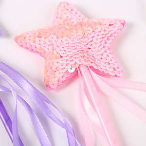 1 Pezzo Graziosa Bacchetta Magica a Forma di Stella a Cinque Punte per Bambini, con Paillettes, Regalo per Feste a Tema Principessa/Angelo, 10 Colori - Bacchetta da Angelo per Costume da Bambino - Product Image 4
