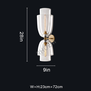 Lámpara de Pared de Lujo Blom con Pantalla de Cristal Transparente, Lámpara de Pared para Dormitorio, Iluminación de Lujo para Decoración del Hogar - Product Image 2
