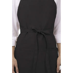 Thêm Logo Có Thể Điều Chỉnh Thiết Kế Salon Không Thấm Nước Polyester Màu Tinh Khiết Màu Đen Nấu Ăn Thực Phẩm Người Đàn Ông Phụ Nữ Vườn Bib Đầu Bếp Nửa Nhà Bếp Tạp Dề - Product Image 4