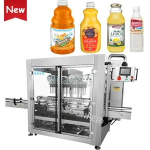 Máquina automática de llenado de botellas de vidrio de plástico para bebidas líquidas lichi limón naranja jugo de fruta