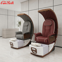Fauteuil de massage des pieds Canboth CB-P815 style lune avec fonction lavage des pieds, massage des ongles, bain à remous, lampe LED, siège réglable, en fibre de verre