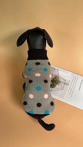 Suéter Personalizado Clásico Moderno Vintage de Punto Acrílico para <span class=keywords><strong>Perro</strong></span> y Gato con Diseño de Puntos, Suave, Cálido, Transpirable y Elástico para Todas las Estaciones - Product Image 6