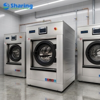 Stainless Steel Soft Mount Washer Extractor Commercial Laundry Washing Machine with Inverter Drive System