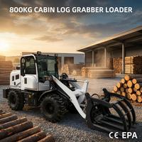 Cargadora de Ruedas Compacta en Oferta con Cabina Cerrada, Sistema de Potencia Hidráulica 4x4 de Alta Resistencia para Silvicultura y Manipulación de Madera