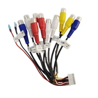Câble audio radio RCA 18 broches, faisceau de câblage, accessoires de voiture radio, adaptateur de microphone pour caisson de basses, câble RCA 18 broches, faisceau de câblage