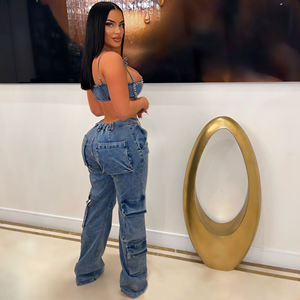 Xxx соблазнительные женские леггинсы США секс фото женские 2024 джинсовые брюки Bellbottom - Product Image 3