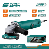Meilleure vente Power Action, mini meuleuse d'angle en métal de 100 mm, 720 W, petite