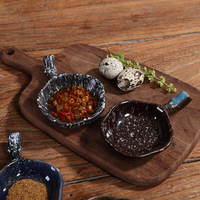 Petite assiette en céramique jetable de style japonais pour tremper la sauce vinaigre ménager sauce soja assaisonnement pour manger marmite à huile