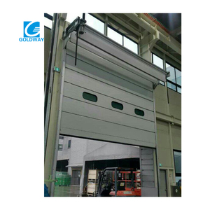 Ouvre-porte de garage électrique sur mesure au design postmoderne en aluminium et acier-bois pour garage, zone de chargement et stockage - Product Image 4