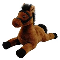 Vente en gros OEM/ODM personnalisés, bonne qualité 16 pouces, jouets en peluche mignons pour chevaux de couleur marron