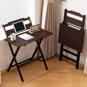 ポータブルXフレーム折りたたみ木製デスク、厚みのあるデスクトップ、設置不要、コンピューターデスク、調節可能な学習机、子供の学習用 - Product Image 2