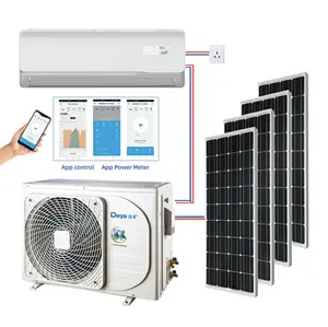 جهاز تكييف الهواء DEYE يعمل بالطاقة الشمسية بقدرة 12000 وحدة حرارية بريطانية تركيب سهل مزود بنظام هجين ACDC