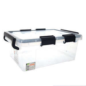 35L sealed extra large transparent plastic storage box with lids