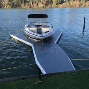 Drop Stitch Water Floating Jet Ski Parking Inflatable Floating Y Shape Dry Boat Docks Pontoon