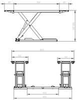 Élévateurs hydrauliques mobiles portatifs d'ascenseur de voiture d'Uniliner de ciseaux pour l'usage à la maison de garage