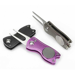 Nhà Máy Không Có Tối Thiểu Thiết Kế Biểu Tượng Tùy Chỉnh Kim Loại Nam Châm Golf Divot Công Cụ Sửa Chữa Và Hat Clip Với Bóng Đánh Dấu Độc Đáo Trống Divot Công Cụ - Product Image 5