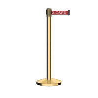 Support de séparation de file d'attente pour aéroport, séparateur doré
