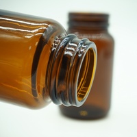 60ML 100ML 120ml 150ML 200ML 250ML 300ml Bouteille de sirop contre la toux en verre rond ambré avec bouchon en plastique