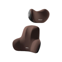 Ensemble ergonomique de coussins de soutien lombaire et cervical en mousse à mémoire de forme, tissé en polyester, lavable, pour voiture, bureau, voyage, OEM ODM