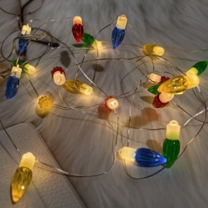 2026 Cross-Border New Christmas LED Copper Wire <strong>Lights</strong> 4-Color Bulb Bullet Head Decorative <strong>Light</strong> <strong>String</strong> 3V 2m Manufacturer - Product Image 2