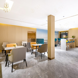 Venta al por mayor de estilo minimalista de cuero juegos de comedor Hotel Restaurante Muebles para Hilton Business Lounge - Product Image 1