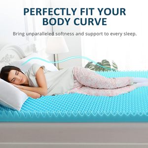 Nệm pad cung cấp áp lực tuyệt vời cứu trợ 2 trong không khí lưu lượng trứng Thùng Gel Bộ nhớ bọt mát <span class=keywords><strong>Topper</strong></span> - Product Image 6