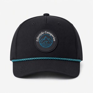 Casquette de camping 5 panneaux personnalisée avec logo en vinyle, imperméable et performante, fabricant de chapeaux Gorras en gros - Product Image 2