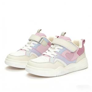 Nuevas Zapatillas de Skateboarding para Niños de Moda para las Cuatro Estaciones, Zapatos Escolares para Niñas, con Suela de TPR, Parte Superior de PU de Dos Colores y Cierre de Cordones - Product Image 2