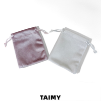 Pochette en velours avec cordon de serrage, logo personnalisé, sac à bijoux, petit sac souple pour bagues, boucles d'oreilles, colliers, montres, parfums, emballage cadeau, mini sac de luxe