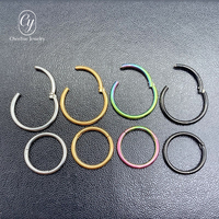 Créoles segmentées en acier inoxydable poli durable, plusieurs couleurs, unisexe, minimalistes, pour bijoux d'oreille, vente en gros