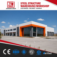 Edificio Industrial Prefabricado Moderno ZW, Estructura de Acero, Taller, Almacén Metálico Prefabricado, Edificio de Oficinas, Garaje, Nave