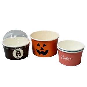 Disposable Logo 5oz Ice Cream <strong>Paper</strong> <strong>Cup</strong>/Bowl with Lids <strong>Mini</strong> <strong>Cup</strong> Set Ice Cream Rolls Bowl <strong>Paper</strong> <strong>Cups</strong> Dessert Container - Product Image 1