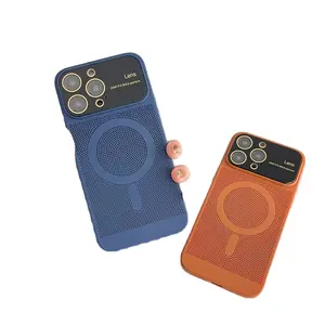 Leyi wireless Heat dissipation magnetic cell cover cases for glass lens protector phone case for iphone 14 15 pro max pl