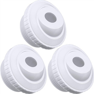 Masajeador de piscina tipo ojo de buey, cabezal de chorro, salida de agua redonda de PVC, accesorio de terapia de aire para bañera, desagüe, paquete de 3 - Product Image 1