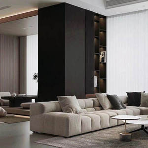 <span class=keywords><strong>Sofa</strong></span> Sudut Bentuk <span class=keywords><strong>L</strong></span> MOONTOP, Furnitur Ruang Tamu Berbahan Kain Italia, Gaya Modern, <span class=keywords><strong>Sofa</strong></span> Seksional Modernos - Product Image 4