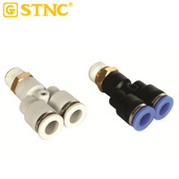 STNC Ventes chaudes Série YPX Connecteur rapide à enfoncer de couleur gris et blanc pour pièces pneumatiques