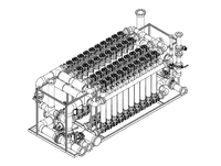 Module de membrane d'ultrafiltration (UF) en céramique à colonne avec une productivité de 1000 L/heure, taille de pores de 40 à 500 nm pour les stations de traitement de l'eau