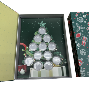 Couvercle magnétique d'emballage de boîte de <span class=keywords><strong>bonbon</strong></span> de chocolat en forme de livre haut de gamme de luxe avec plateau d'insertion en plastique pour la célébration de Noël - Product Image 6