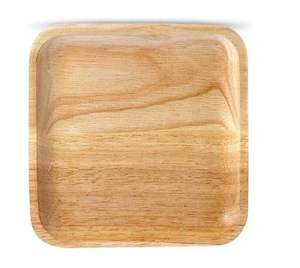 Assiette carrée en feuille de palmier d'arec naturelle, biodégradable, jetable, pour les mariages et la restauration - Product Image 1