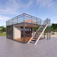 Conteneur de bar pour bars et cafés Conteneur préfabriqué à structure en acier Maisons préfabriquées Camp en conteneur Bâtiment modulaire