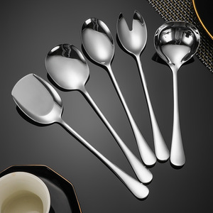 304 Stainless Steel Serving Utensil Set 10 Piece Dishwasher Safe For Kitchen Tableware - Product Image 3