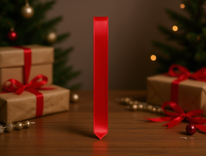 Ruban satiné rouge brillant de 5 cm pour emballage cadeau - Product Image 2