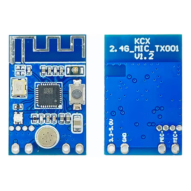 3.3V-5V 2.4G Wireless Microphone Audio Module Board Transmitter Module Receiving Module RF Output Power +6dbm