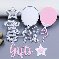 Palloncini e stelle per taglio in metallo matrici per la realizzazione di carte, fai da te fatti a mano Scrapbooking artigianato Stencil, fustelle per realizzare Album fotografici