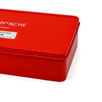 Boîte cadeau rectangulaire en fer blanc recyclable personnalisée, étui de rangement cosmétique imprimé avec logo sur mesure