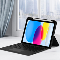 Penjualan terlaris penutup dudukan lipat tiga kulit PU Keyboard nirkabel lepas pasang casing Tablet Galaxy Tab S6 Lite 10.4 2020 mekanik